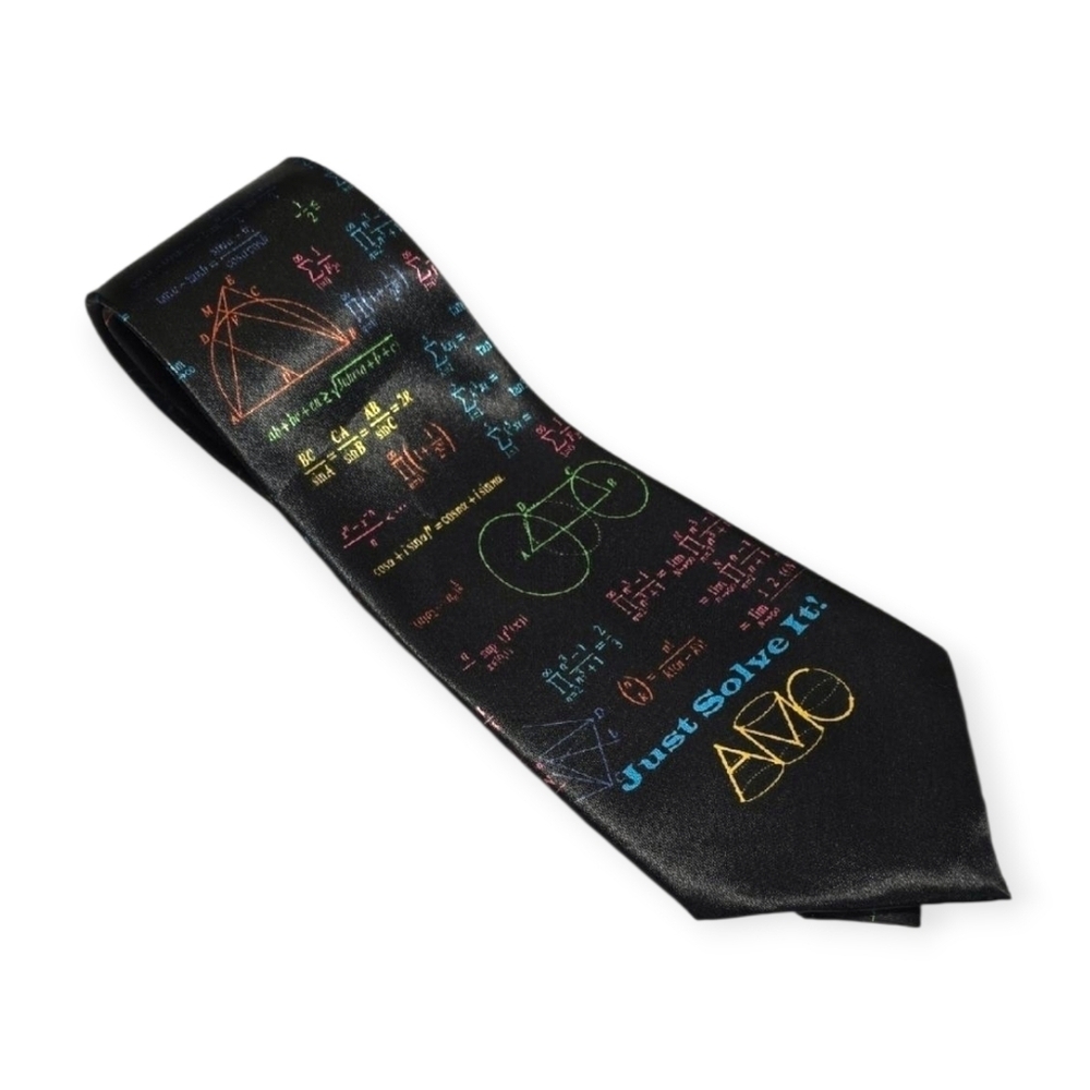 {American Mathematics Competitors} Men's Mathematical Equations Black Tie